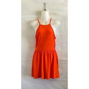 Abound Orange Halter Romper Size S NWT Orange Sleeveless Casual Strappy